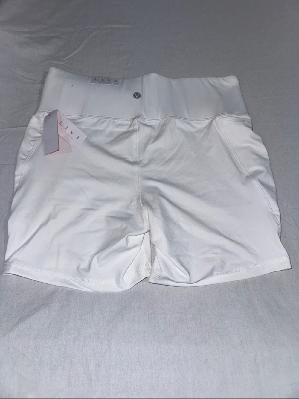 Livi Active White High-Rise Athletic Shorts